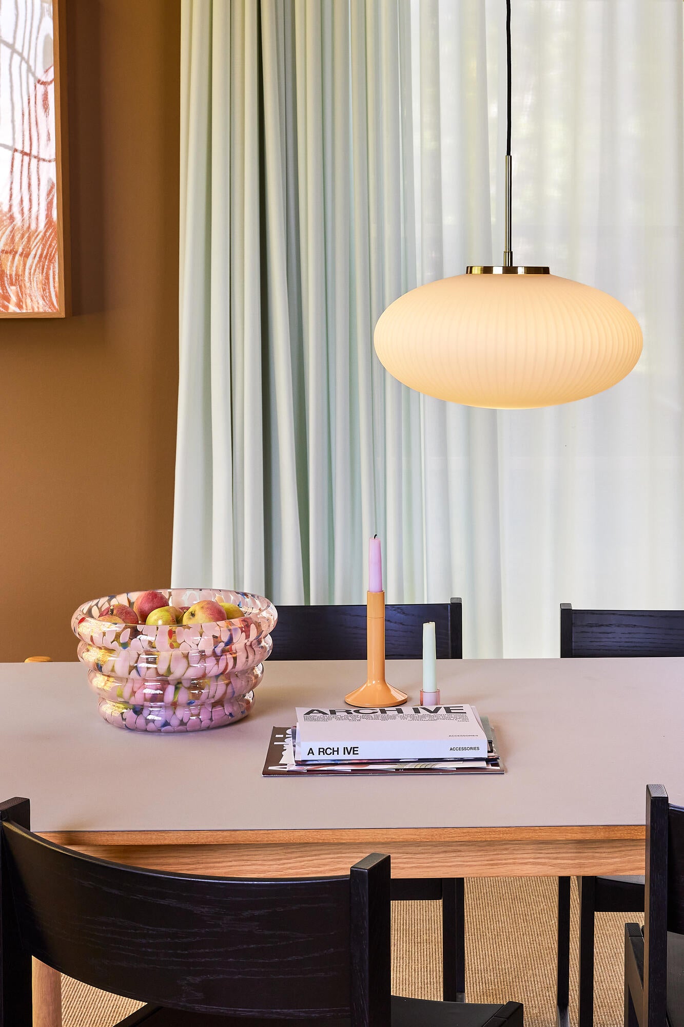 Serene Ellipse pendel, hvid - Ø40 cm